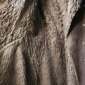 Armani Exchange Chocolate Faux Fur Jacket